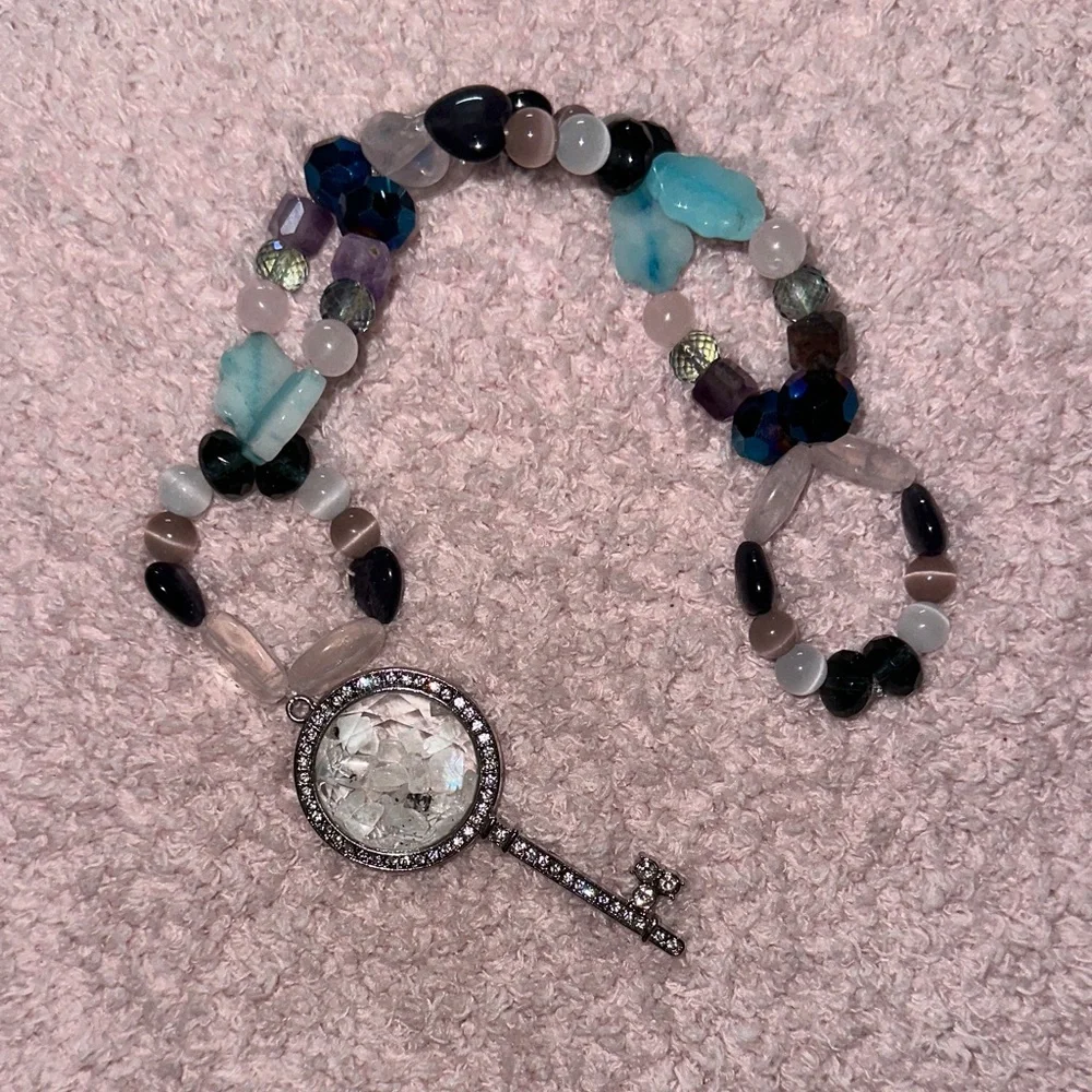 DreamLand Sparkle HangCharm (Rose Quartz, Amethyst,Pink & White Cat’s Eye)